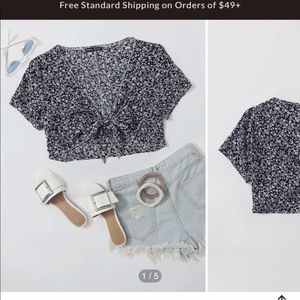 Tie front shirt